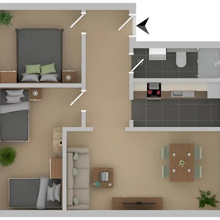 Apartmán Helles Und Gemuetliches Tannennadel *